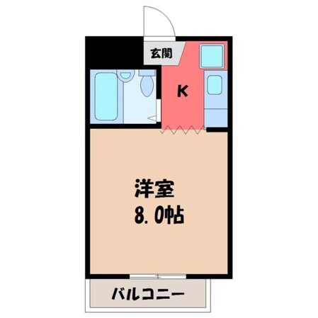 駅東公園前駅 徒歩5分 2階の物件間取画像